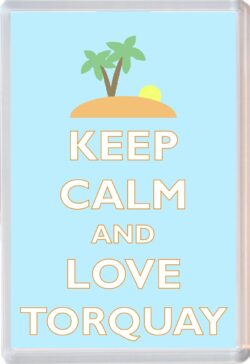 Keep Calm and Love Torquay - Jumbo Fridge Magnet Souvenir Gift Present