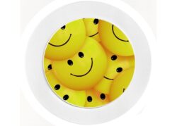 Yellow Smiley Face - Car Tax Disc Permit Window Holder - Reusable