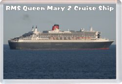 RMS Queen Mary 2 / QM2 - Cruise Ship - Weymouth - Jumbo Fridge Magnet Souvenir Gift Present