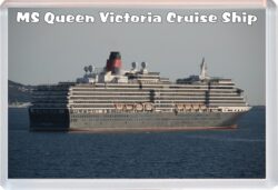 MS Queen Victoria - Cruise Ship - Weymouth Bay - Jumbo Fridge Magnet Souvenir Gift Present