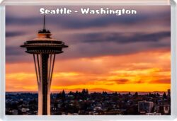 Seattle - Washington - USA - Jumbo Fridge Magnet Souvenir Gift Present 20J3