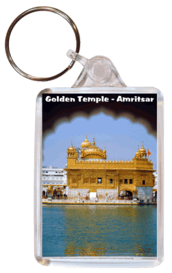 Golden Temple / Amritsar - India - Double Sided Large Keyring Key Fob Chain Ring Gift Present Souvenir 20I2