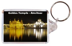 Golden Temple / Amritsar - India - Double Sided Large Keyring Key Fob Chain Ring Gift Present Souvenir 20I3