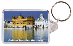 Golden Temple / Amritsar - India - Double Sided Large Keyring Key Fob Chain Ring Gift Present Souvenir 20I5