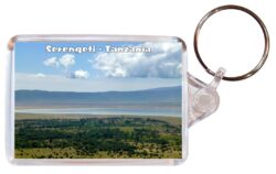 Serengeti - Tanzania - Africa - Double Sided Large Keyring Key Fob Chain Ring Gift Present Souvenir 20T1