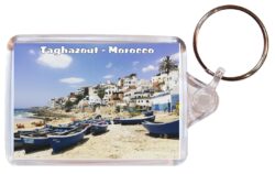 Taghazout - Morocco - Africa - Double Sided Large Keyring Key Fob Chain Ring Gift Present Souvenir M1