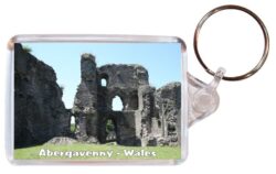 Abergavenny - Wales - Double Sided Large Keyring Key Fob Chain Ring Gift Present Souvenir 20W3
