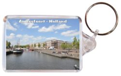 Amersfoort - Holland/Netherlands - Double Sided Large Keyring Key Fob Chain Ring Gift Present Souvenir 20H2