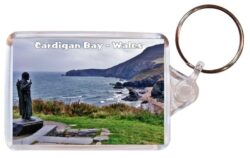 Cardigan Bay - Wales - Double Sided Large Keyring Key Fob Chain Ring Gift Present Souvenir 20W1