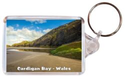 Cardigan Bay - Wales - Double Sided Large Keyring Key Fob Chain Ring Gift Present Souvenir 20W2