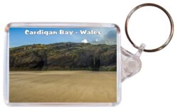 Cardigan Bay - Wales - Double Sided Large Keyring Key Fob Chain Ring Gift Present Souvenir 20W3