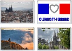 Clermont-Ferrand - France - 4 PACK - Jumbo Fridge Magnet Souvenir Gift Present
