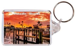 Dunedin - Florida - USA - Double Sided Large Keyring Key Fob Chain Ring Gift Present Souvenir 20US1