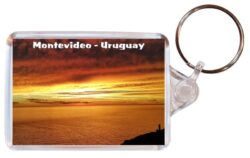 Montevideo - Uruguay - Double Sided Large Keyring Key Fob Chain Ring Gift Present Souvenir 20U1