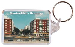 Montevideo - Uruguay - Double Sided Large Keyring Key Fob Chain Ring Gift Present Souvenir 20U2
