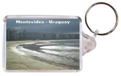 Montevideo - Uruguay - Double Sided Large Keyring Key Fob Chain Ring Gift Present Souvenir 20U3