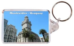 Montevideo - Uruguay - Double Sided Large Keyring Key Fob Chain Ring Gift Present Souvenir 20U4