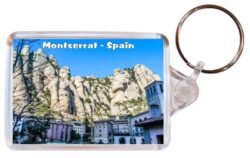 Montserrat - Spain - Double Sided Large Keyring Key Fob Chain Ring Gift Present Souvenir 20S1