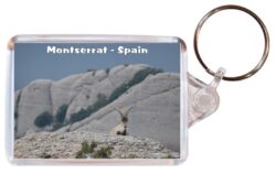 Montserrat - Spain - Double Sided Large Keyring Key Fob Chain Ring Gift Present Souvenir 20S2
