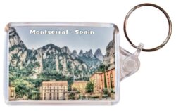 Montserrat - Spain - Double Sided Large Keyring Key Fob Chain Ring Gift Present Souvenir 20S3