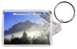 Montserrat - Spain - Double Sided Large Keyring Key Fob Chain Ring Gift Present Souvenir 20S4