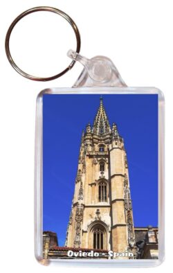 Oviedo - Spain - Double Sided Large Keyring Key Fob Chain Ring Gift Present Souvenir 20S1