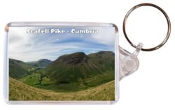 Scafell Pike - Cumbria - Double Sided Large Keyring Key Fob Chain Ring Gift Present Souvenir 20E1