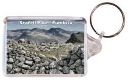 Scafell Pike - Cumbria - Double Sided Large Keyring Key Fob Chain Ring Gift Present Souvenir 20E2