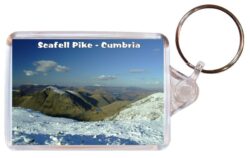 Scafell Pike - Cumbria - Double Sided Large Keyring Key Fob Chain Ring Gift Present Souvenir 20E3
