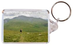 Scafell Pike - Cumbria - Double Sided Large Keyring Key Fob Chain Ring Gift Present Souvenir 20E4