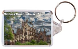 Schloss Drachenburg - Germany - Double Sided Large Keyring Key Fob Chain Ring Gift Present Souvenir 20G2