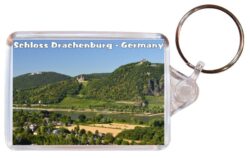 Schloss Drachenburg - Germany - Double Sided Large Keyring Key Fob Chain Ring Gift Present Souvenir 20G3