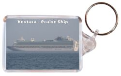 Ventura - Cruise Ship - Double Sided Large Keyring Key Fob Chain Ring Gift Present Souvenir
