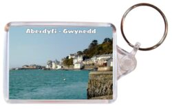 Aberdyfi - Gwynedd - Wales - Double Sided Large Keyring Key Fob Chain Ring Gift Present Souvenir 20W2