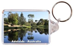 Adelaide - Australia - Double Sided Large Keyring Key Fob Chain Ring Gift Present Souvenir 20A2