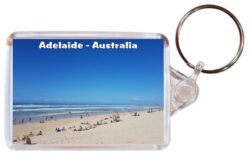 Adelaide - Australia - Double Sided Large Keyring Key Fob Chain Ring Gift Present Souvenir 20A3