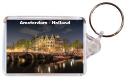 Amersfoort - Holland/Netherlands - Double Sided Large Keyring Key Fob Chain Ring Gift Present Souvenir 20H6