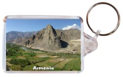 Armenia - Double Sided Large Keyring Key Fob Chain Ring Gift Present Souvenir 20A2