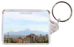 Armenia - Double Sided Large Keyring Key Fob Chain Ring Gift Present Souvenir 20A3