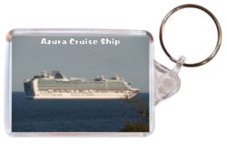 Azura - Cruise Ship - Double Sided Large Keyring Key Fob Chain Ring Gift Present Souvenir