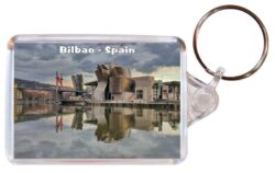 Bilbao - Spain - Double Sided Large Keyring Key Fob Chain Ring Gift Present Souvenir 20S5