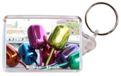 Bilbao - Spain - Double Sided Large Keyring Key Fob Chain Ring Gift Present Souvenir 20S7