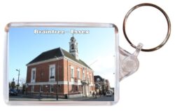 Braintree - Essex - Double Sided Large Keyring Key Fob Chain Ring Gift Present Souvenir 20E1