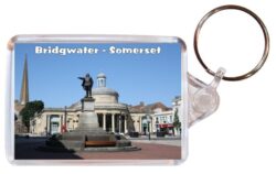 Bridgwater - Somerset - Double Sided Large Keyring Key Fob Chain Ring Gift Present Souvenir 20E3