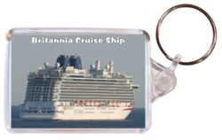 Britannia - Cruise Ship - Double Sided Large Keyring Key Fob Chain Ring Gift Present Souvenir