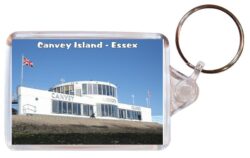 Canvey Island - Essex - Double Sided Large Keyring Key Fob Chain Ring Gift Present Souvenir 20E1