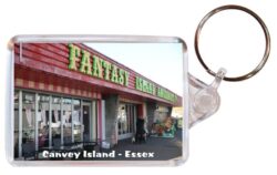 Canvey Island - Essex - Double Sided Large Keyring Key Fob Chain Ring Gift Present Souvenir 20E4