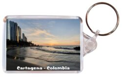 Cartagena - Colombia - Double Sided Large Keyring Key Fob Chain Ring Gift Present Souvenir 20C5