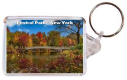 Central Park - New York - USA - Double Sided Large Keyring Key Fob Chain Ring Gift Present Souvenir 20US2