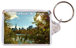 Central Park - New York - USA - Double Sided Large Keyring Key Fob Chain Ring Gift Present Souvenir 20US3